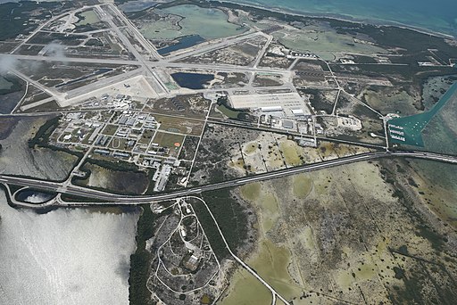 Aerial view of Naval Air Station Key West - Boca Chica Field in April 2016