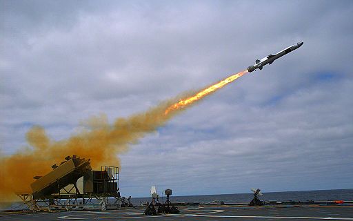 Naval Strike Missile launch from USS Coronado (LCS-4) in September 2014