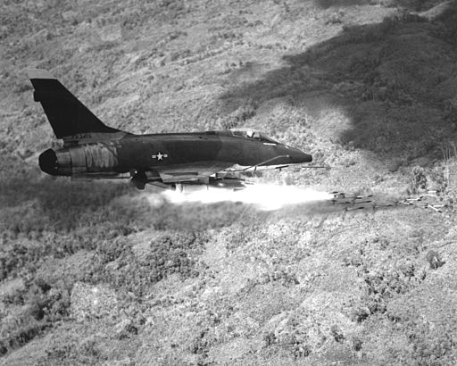 F-100D firing rockets Vietnam 1967