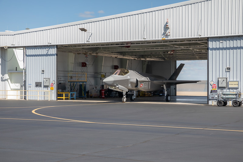 Lockheed Martin Photo by Chris Hanoch rJob Reference Number: FP20-08147 Salvo rWMJ Reference Number: 20-08147 rCustomer: F-35 Communications; Tony Salvo rEvent: Denmark F-35 Aircraft L-002 (AP-2) First Flight rLocation: Fort Worth, Texas rDate: 03-18-2021 rTime: 1530 rPublic Release: Approved