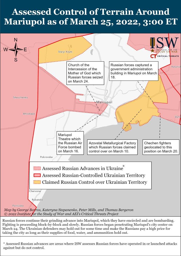 Mariupol Battle Map Draft March 25, 2022