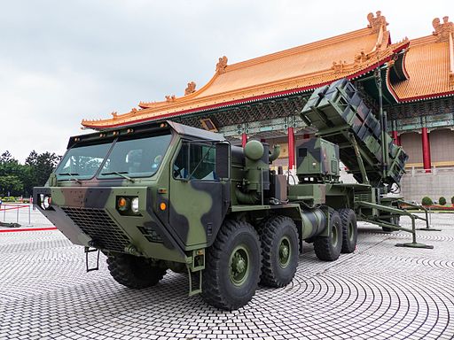 Patriot PAC-2 Launcher with HEMTT Display at CKS Memorial Hall Square 20140607b