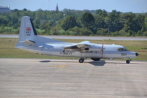 Fokker F.27 of the Royal Thai Navy at Khon Kaen-KKC, Thailand