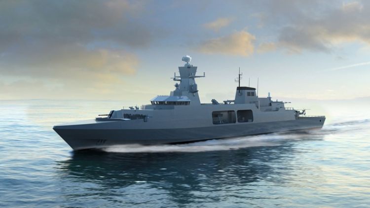 BAE Systems computerised image of future Type 31e frigate CREDIT BAE SYSTEMS