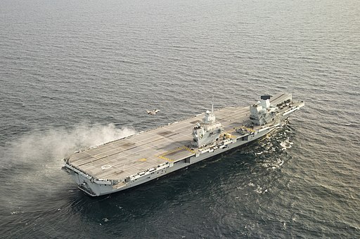 HMS Queen Elizabeth on F-35B flying trials DT-2